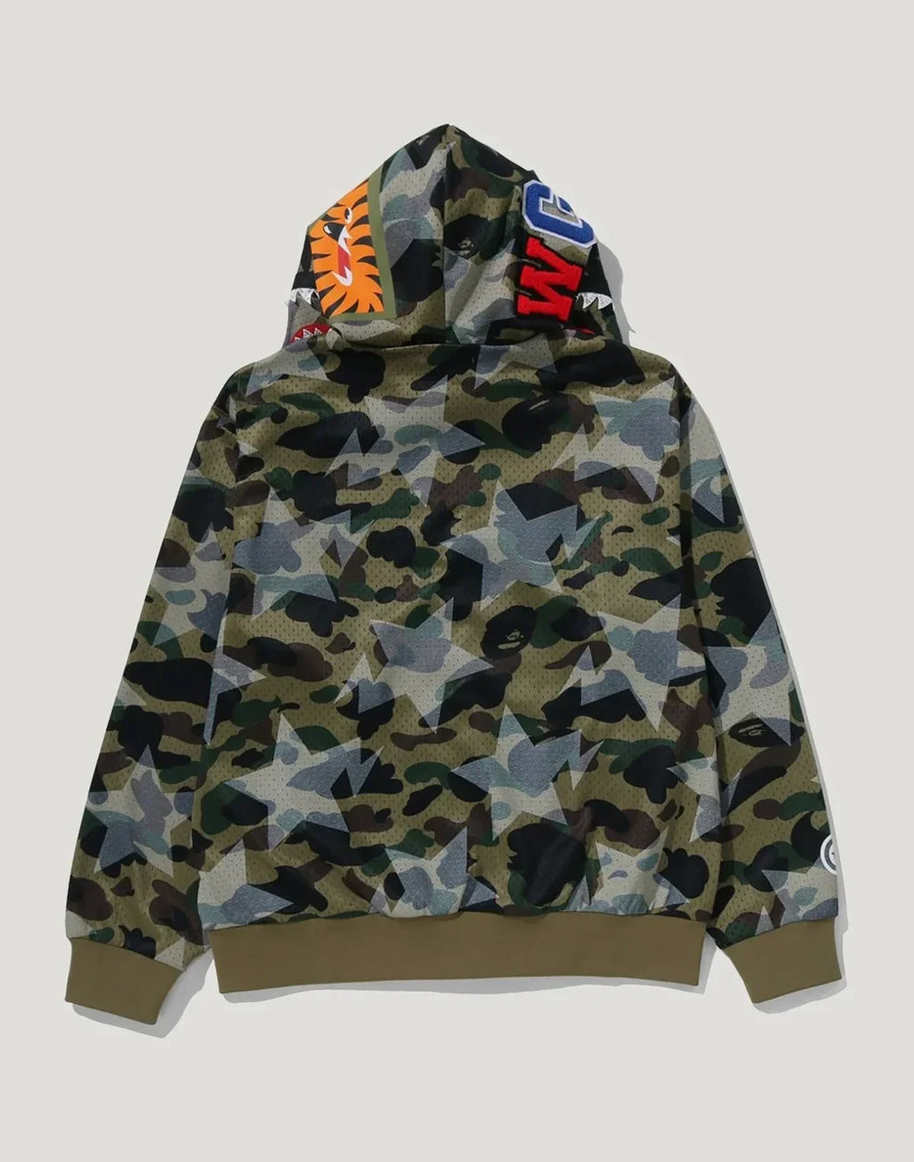 Cropped Mesh Full-Zip Hoodie - Yellow