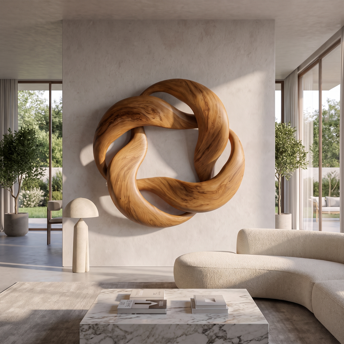 Abstract Circular Loop Wall Art For Living Room And Office