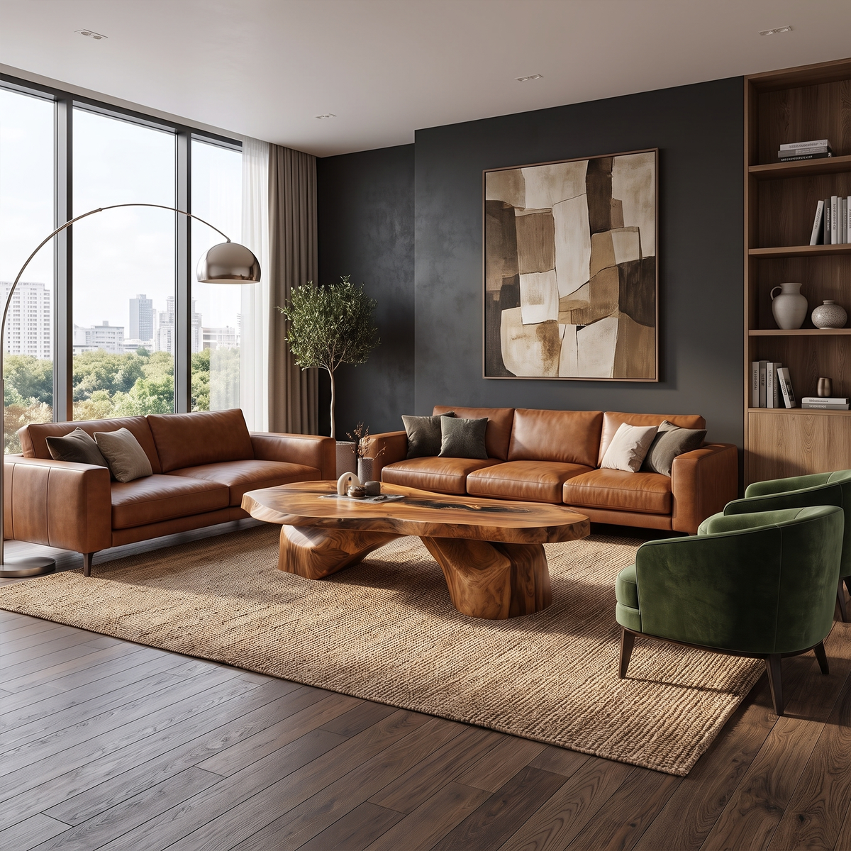 Organic Coffee Table With Sculptural Tree Root Design For Living Room And Lounge