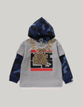 Kids' Relaxed Camo Pullover Hoodie - Navy