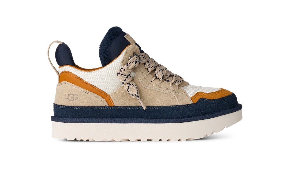 Men's Suede and Mesh Low Top Sneaker - Blue