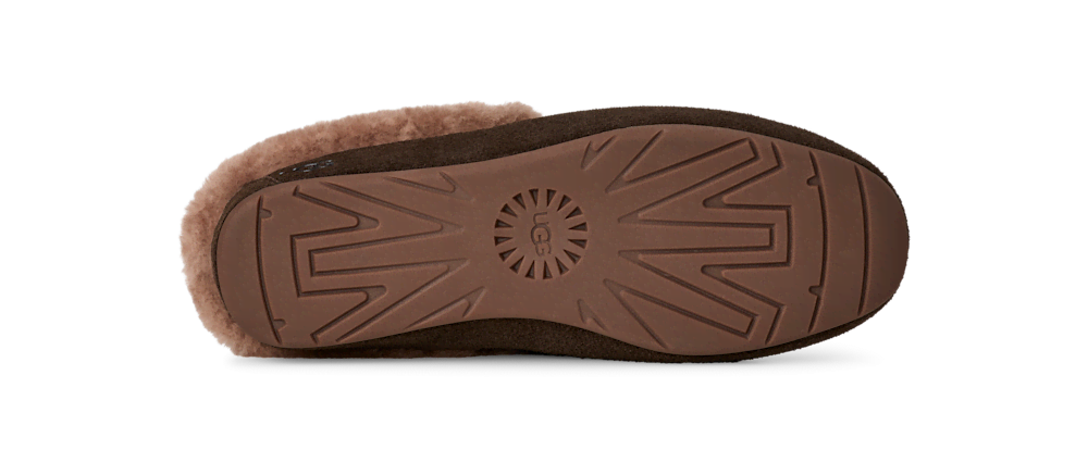 Women's Suede Sheepskin Collar Mule - Moonlight