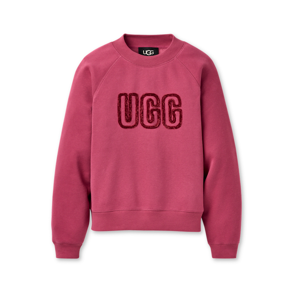 Women's Chenille Appliqué Crewneck Sweatshirt - Chestnut
