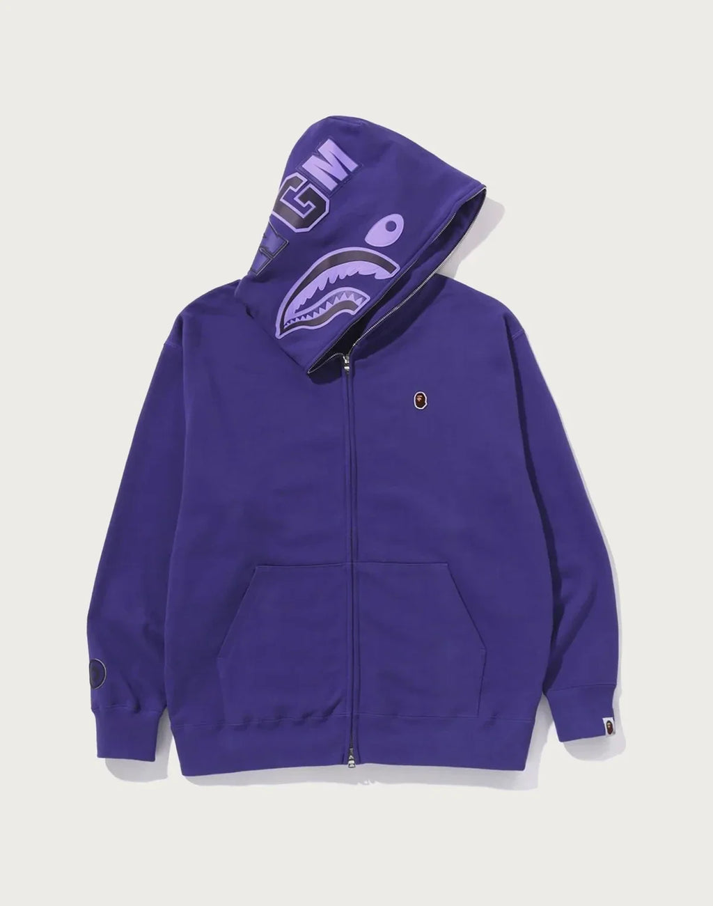 Relaxed Full-Zip Cotton Hoodie - Black