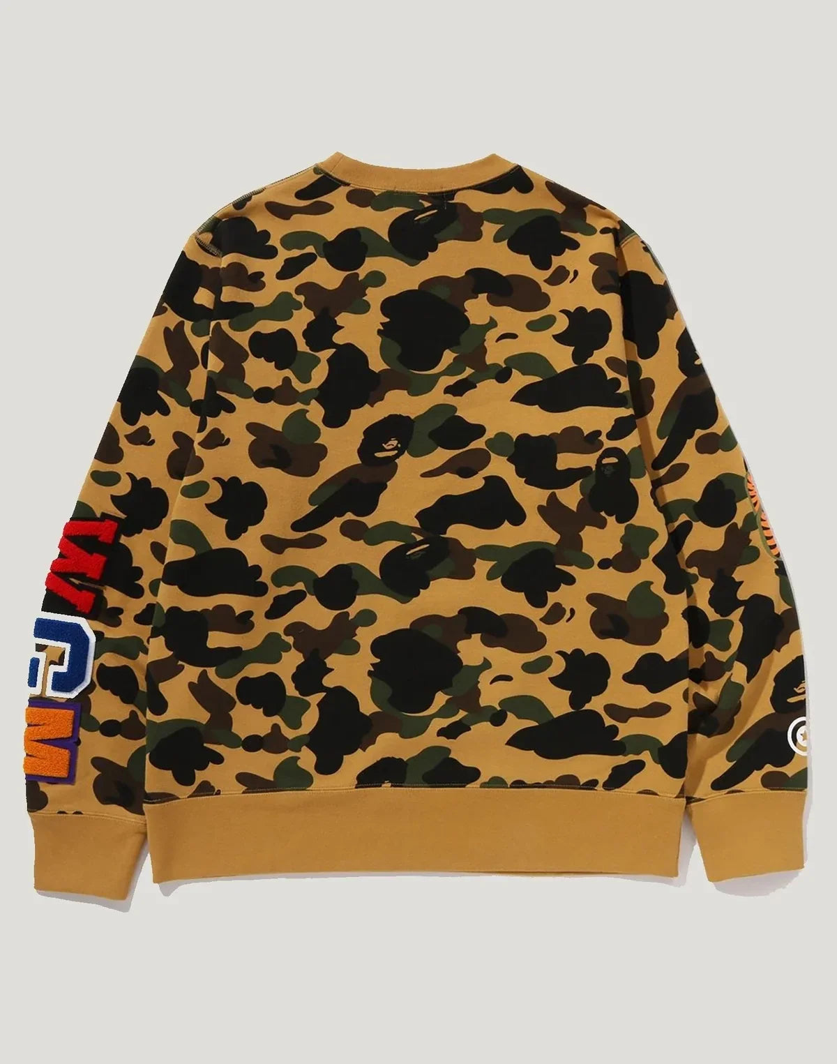 Men's Cotton Camo Graphic Crewneck Sweatshirt - Orange