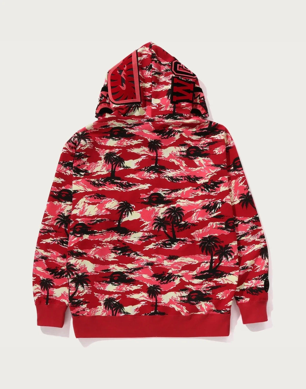 Relaxed Palm Camo Full-Zip Hoodie - Blue