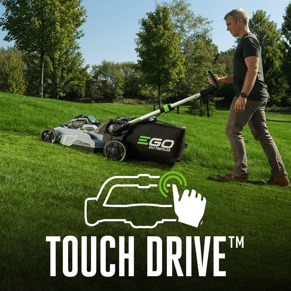 EGO Power+ 21-Inch 56-Volt Lithium-Ion Self-Propelled Cordless Lawn Mower With 2 4.0Ah Batteries And Rapid Charger - LM2