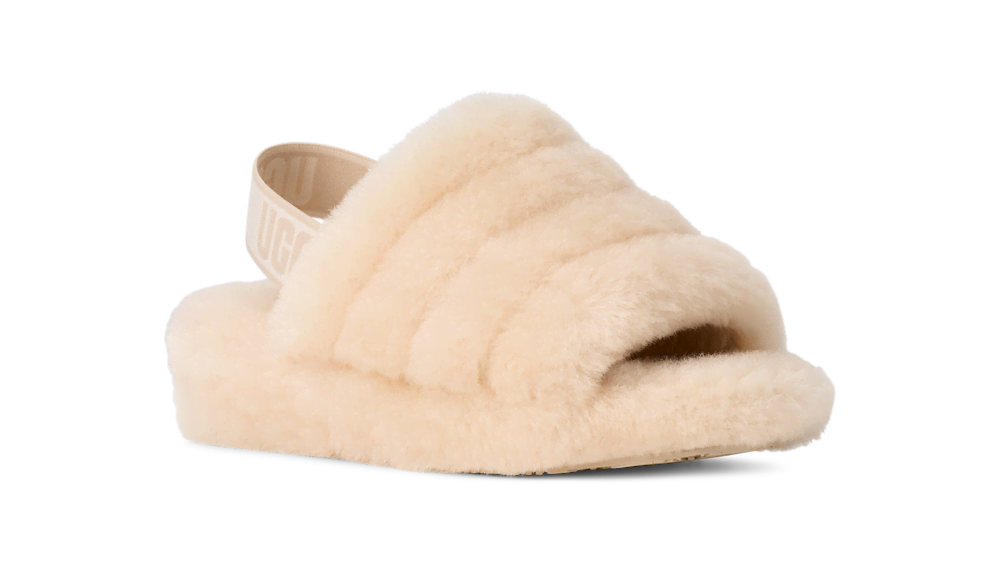 Women's Sheepskin Platform Slide - Black