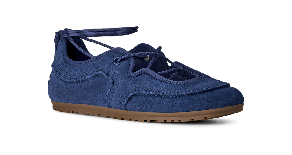 Women's Suede Ballet Sneaker - Blue