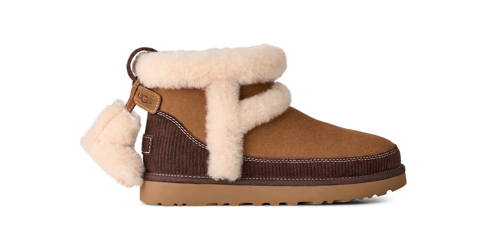 Women's Suede Mini Boot With Removable Charm