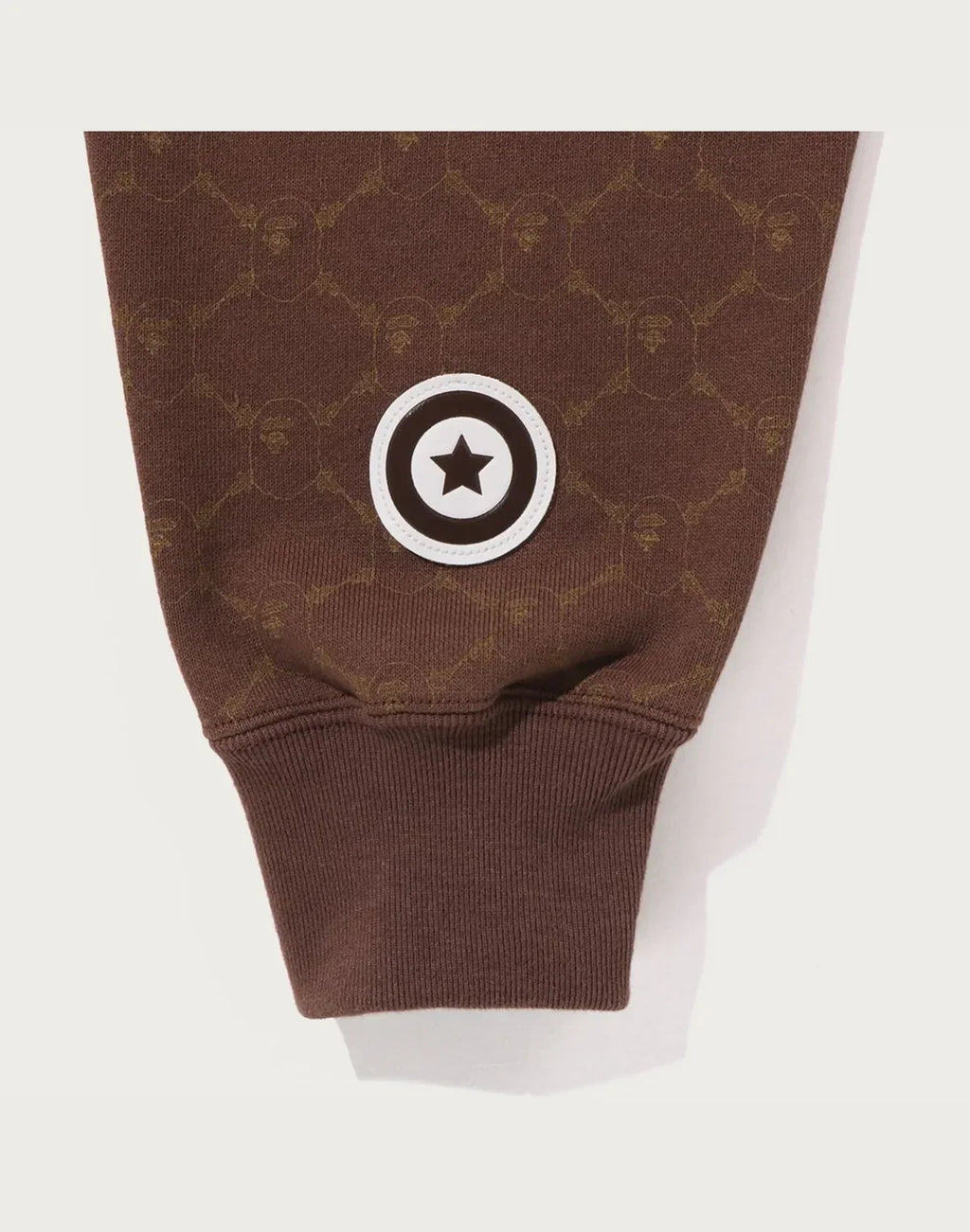 Relaxed Monogram Full-Zip Hoodie - Brown