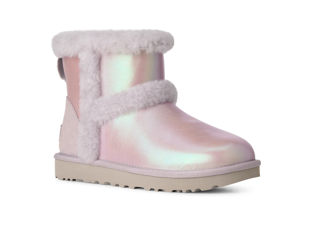 Women's Iridescent Leather Mini Boot