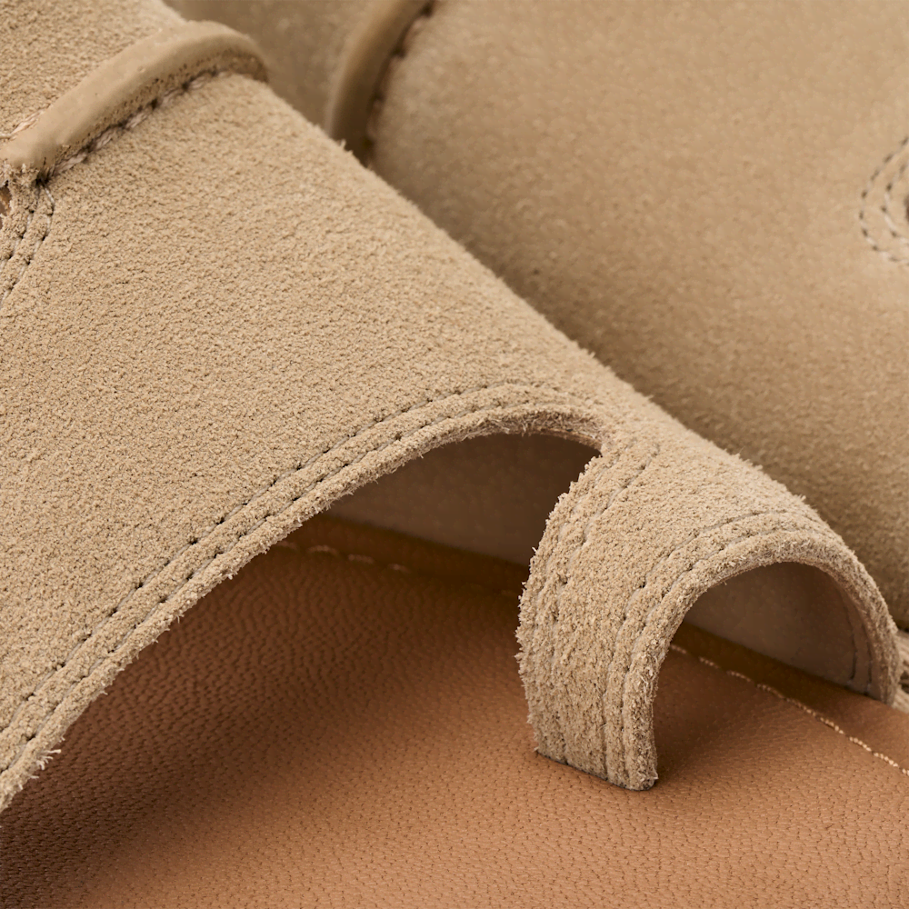 Women's Suede Toe Post Sandal - Chestnut