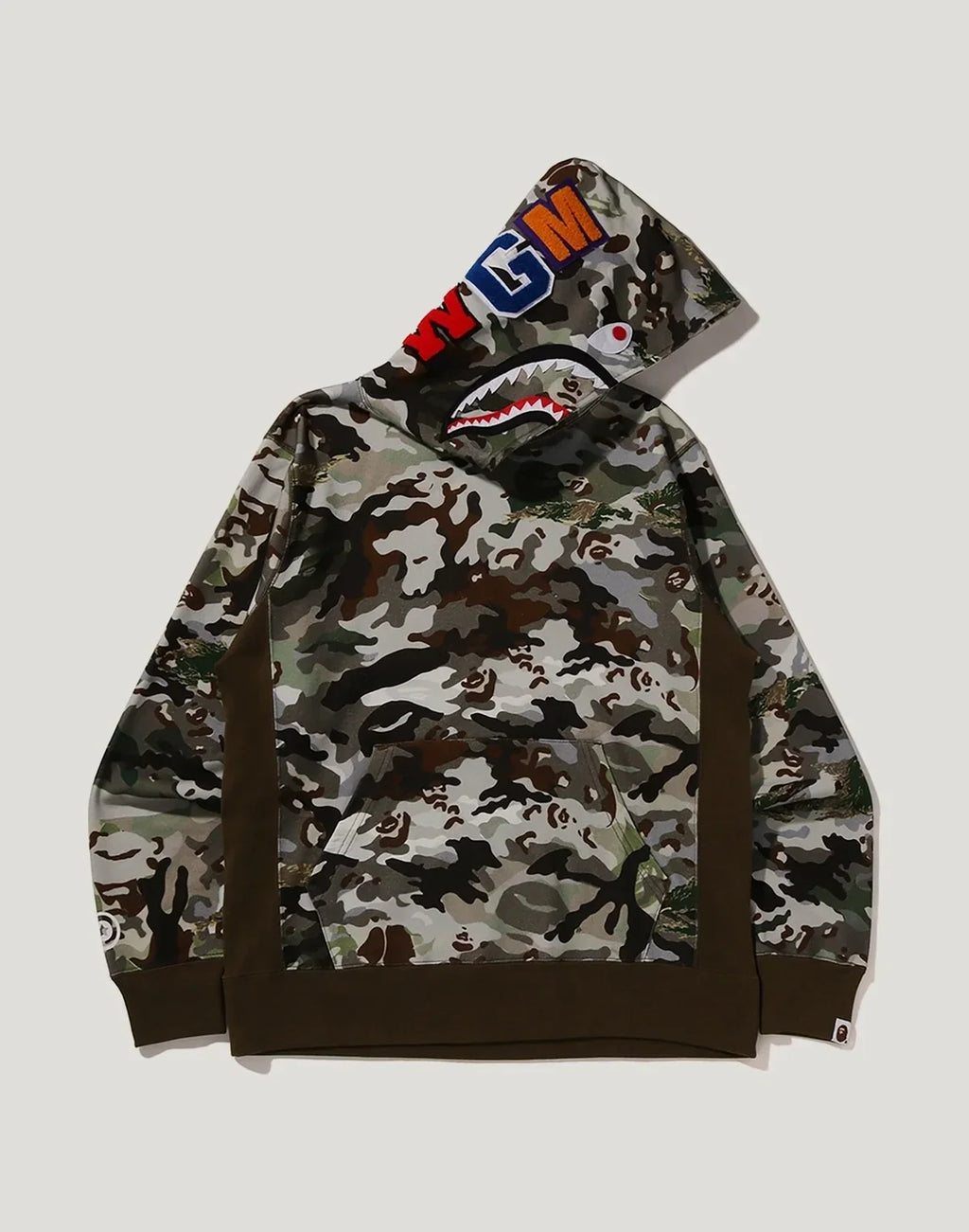 Camo Graphic Pullover Hoodie - Olive