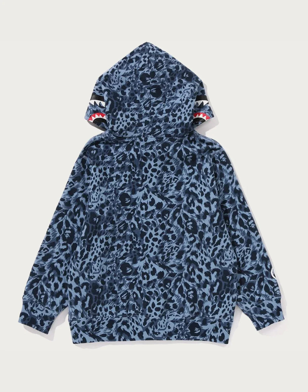 Kids' Leopard Print Zip Hoodie - Blue