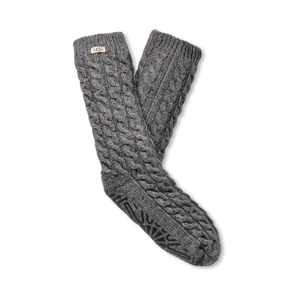 Women's Cable Knit Fleece-Lined Crew Socks
