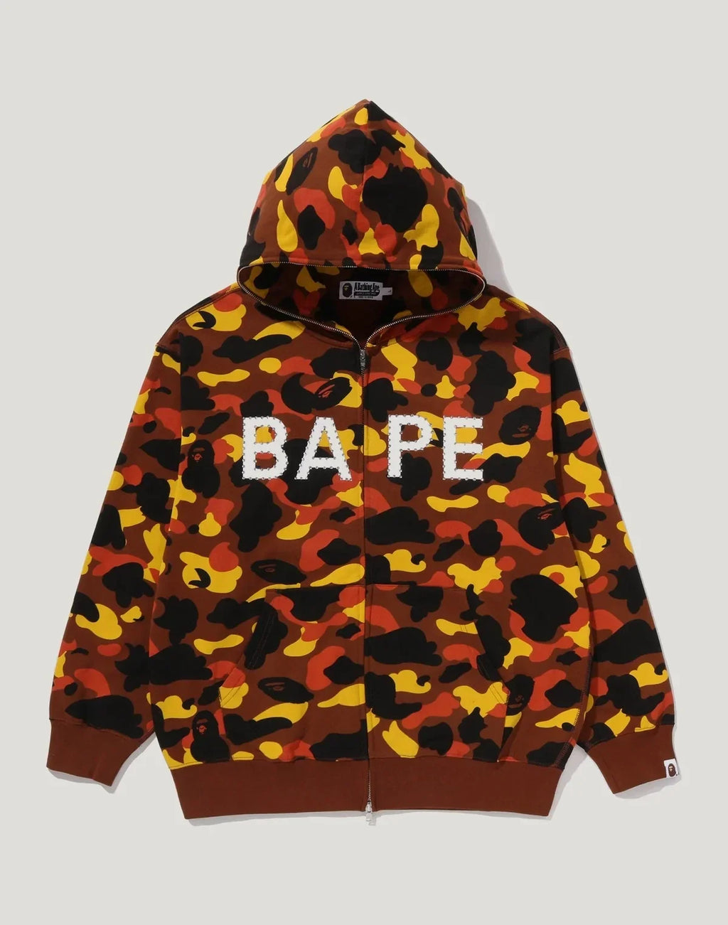 Men's Rhinestone Full-Zip Hoodie - Yellow
