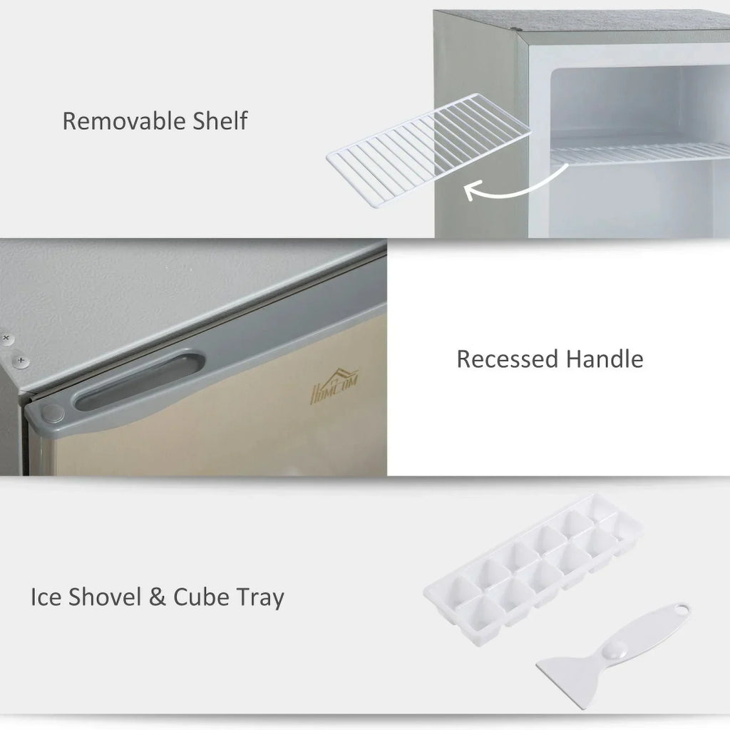 HOMCOM Countertop Upright Mini Freezer, 1.1 Cu.Ft, Gray - 05