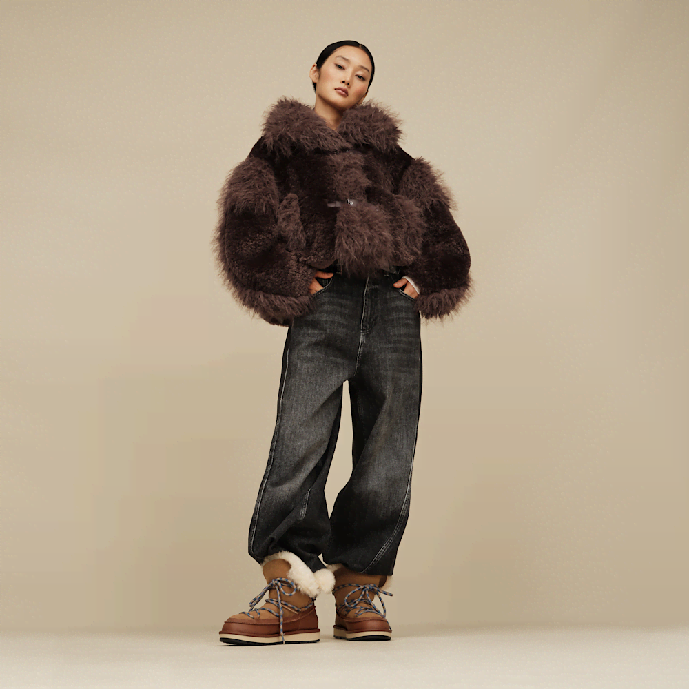 Women's Oversized Shag Faux Fur Jacket