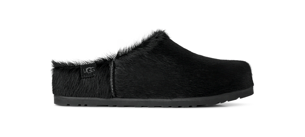 Women's Calf Hair Clog - Black