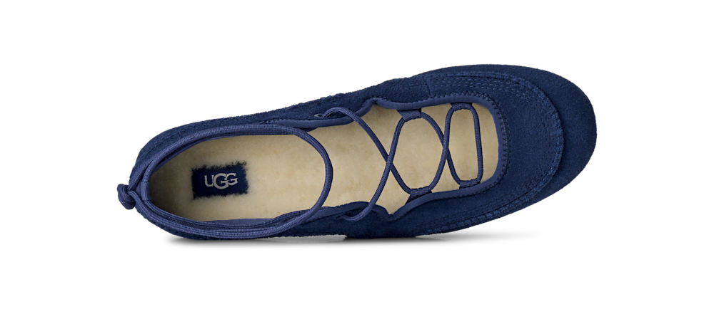 Women's Suede Ballet Sneaker - Blue