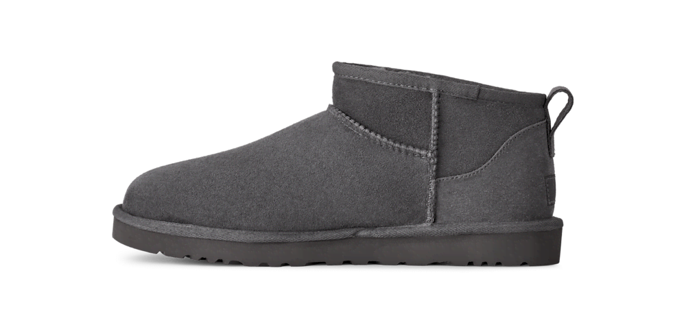 Men's Low Shaft Sheepskin Boot - Dark Grey