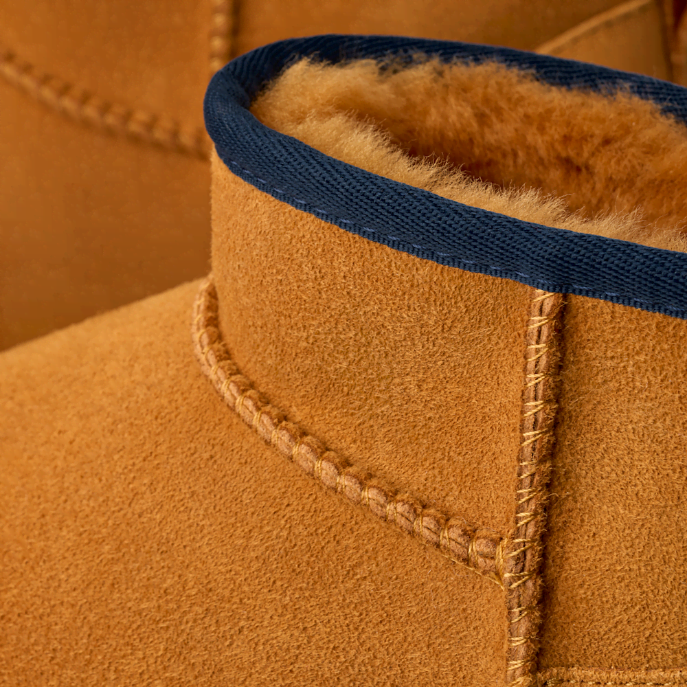Men's Low Shaft Sheepskin Boot - Dark Grey