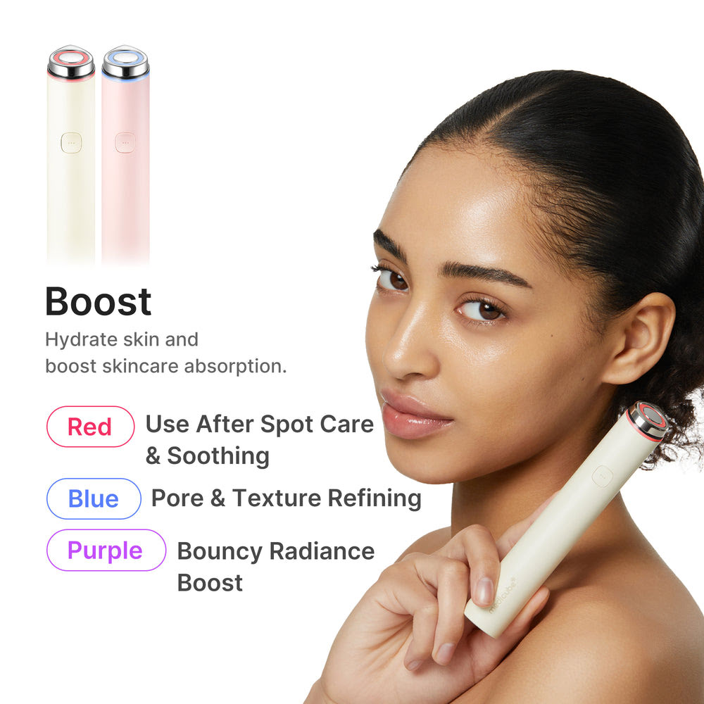 Pink Facial Roller & Cleansing Device Set