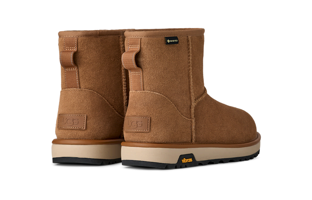 Women's Waterproof Suede Mini Winter Boot - Chestnut