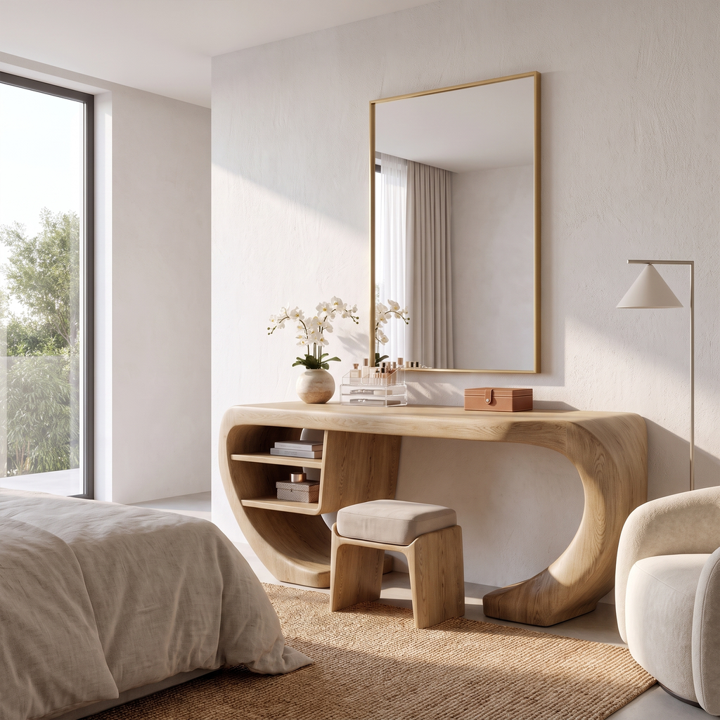 Modern Dressing Table With Open Drawer Design For Bedroom And Dressing Room