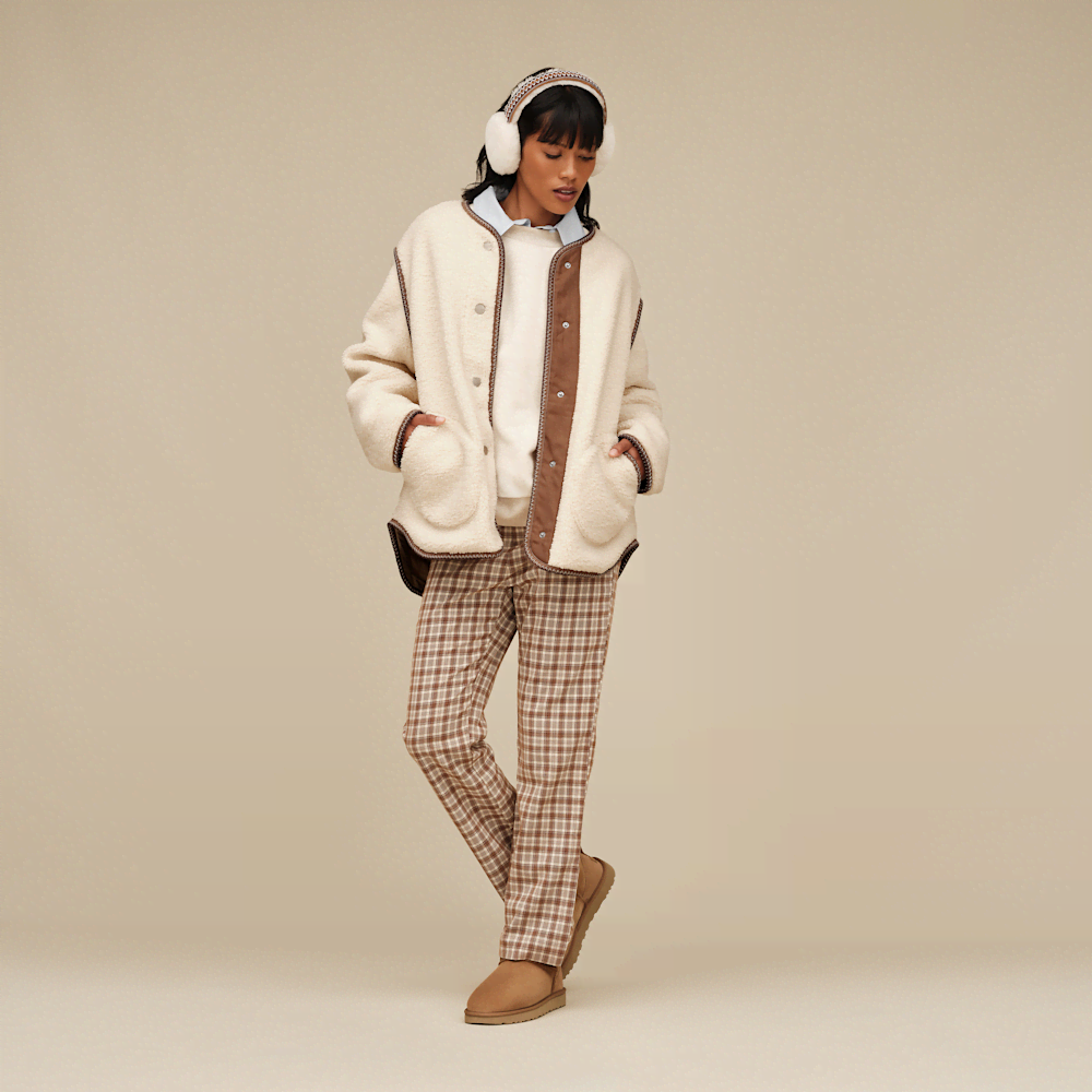 Women's Plush Fleece Lined Jacket - Brass
