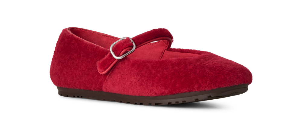 Women's Merino Strap Ballet Flat - Beachwood