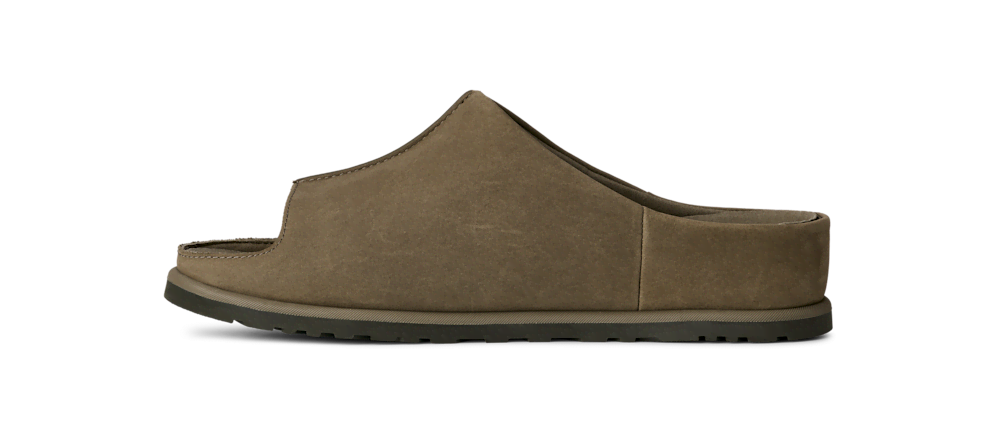 Men's Nubuck Slide Sandal - Black
