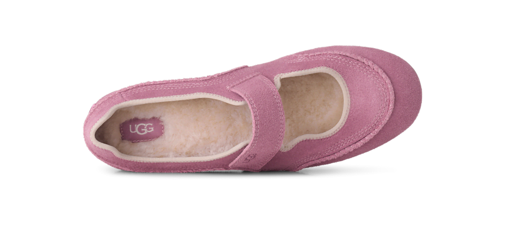 Women's Suede Strap Flat - Black