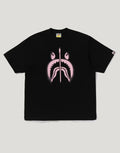 Men's Relaxed Cotton Spray Graphic T-Shirt - Black