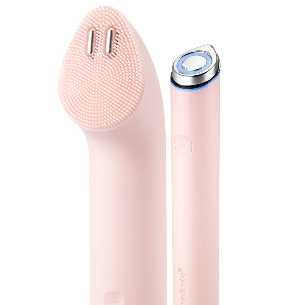 Pink Facial Roller & Cleansing Device Set