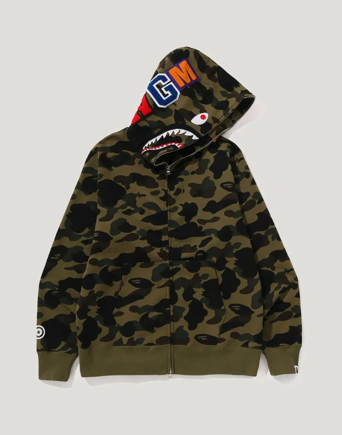 Cotton Camo Full-Zip Hoodie - Yellow