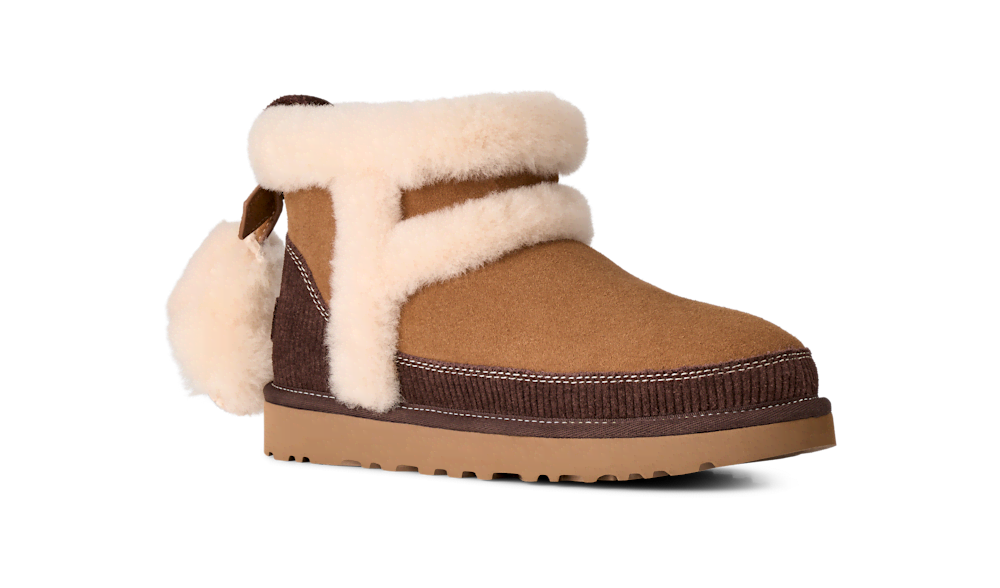 Women's Suede Mini Boot With Removable Charm