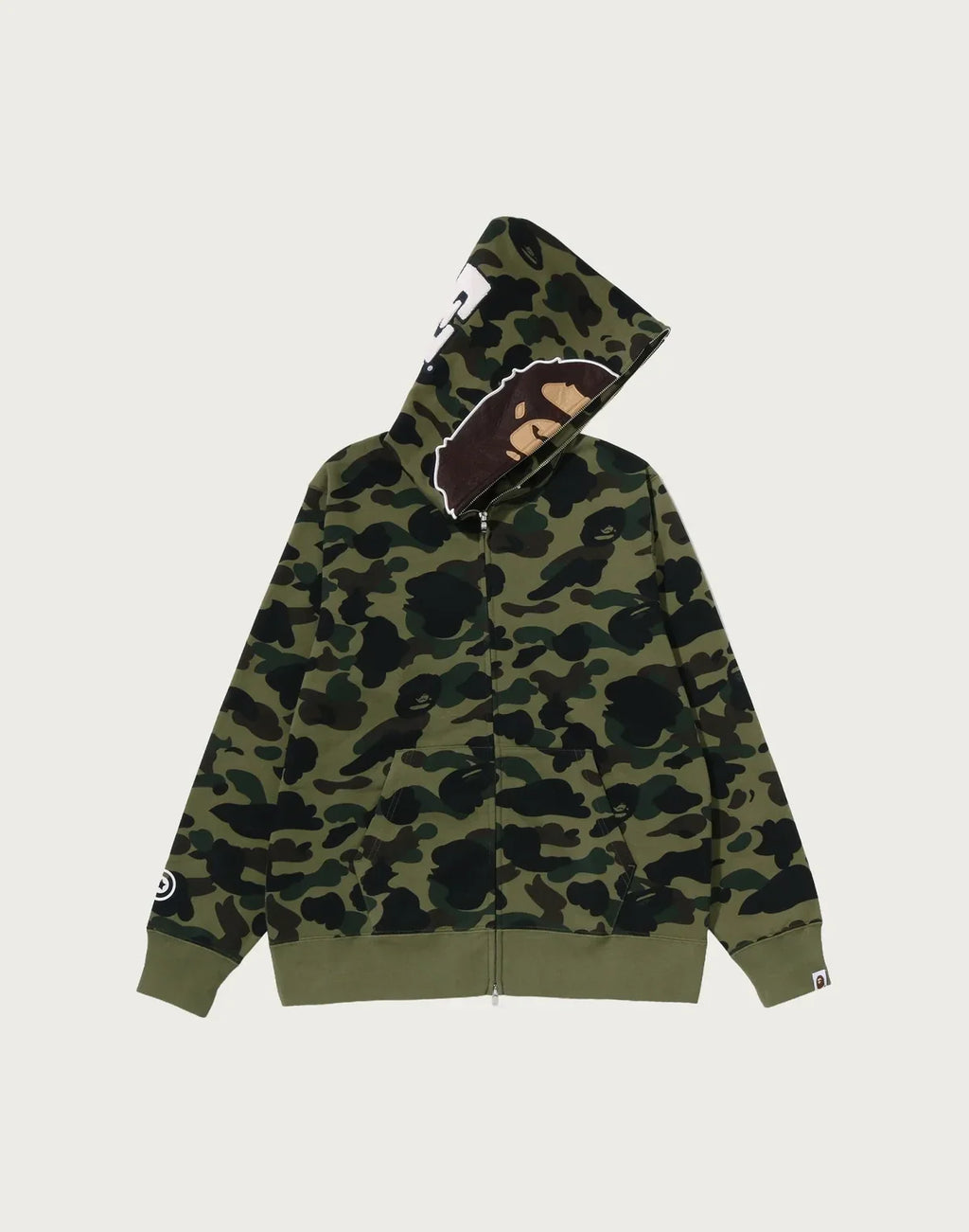 Men's Brushed-Lined Full-Zip Hoodie - Green