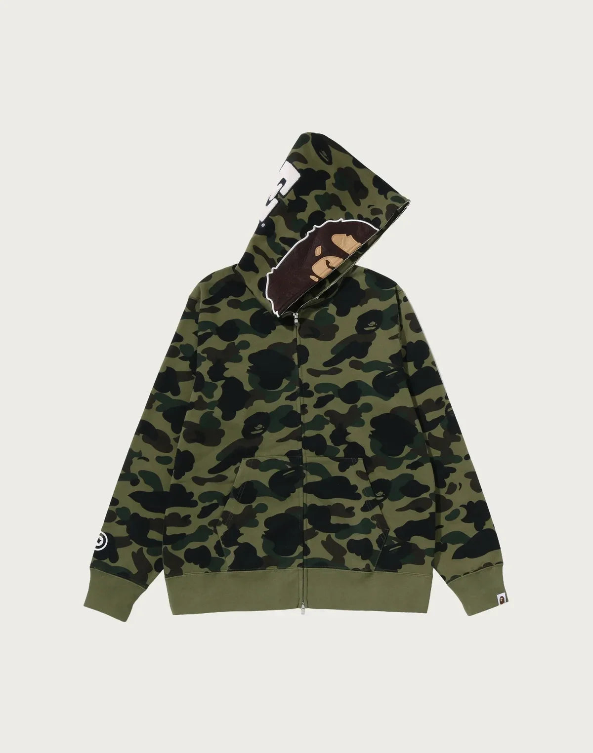 Men's Brushed-Lined Full-Zip Hoodie - Green