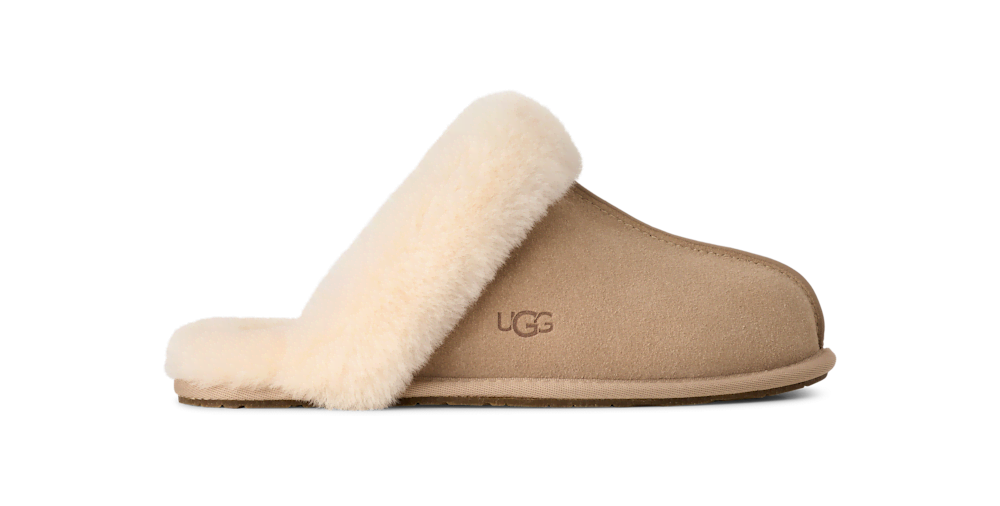 Women's Suede Sheepskin Slide Slipper - Espresso