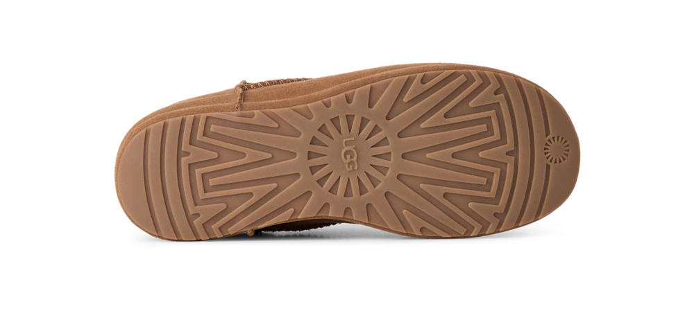 Women's Suede Sheepskin-Lined Clog - Chestnut