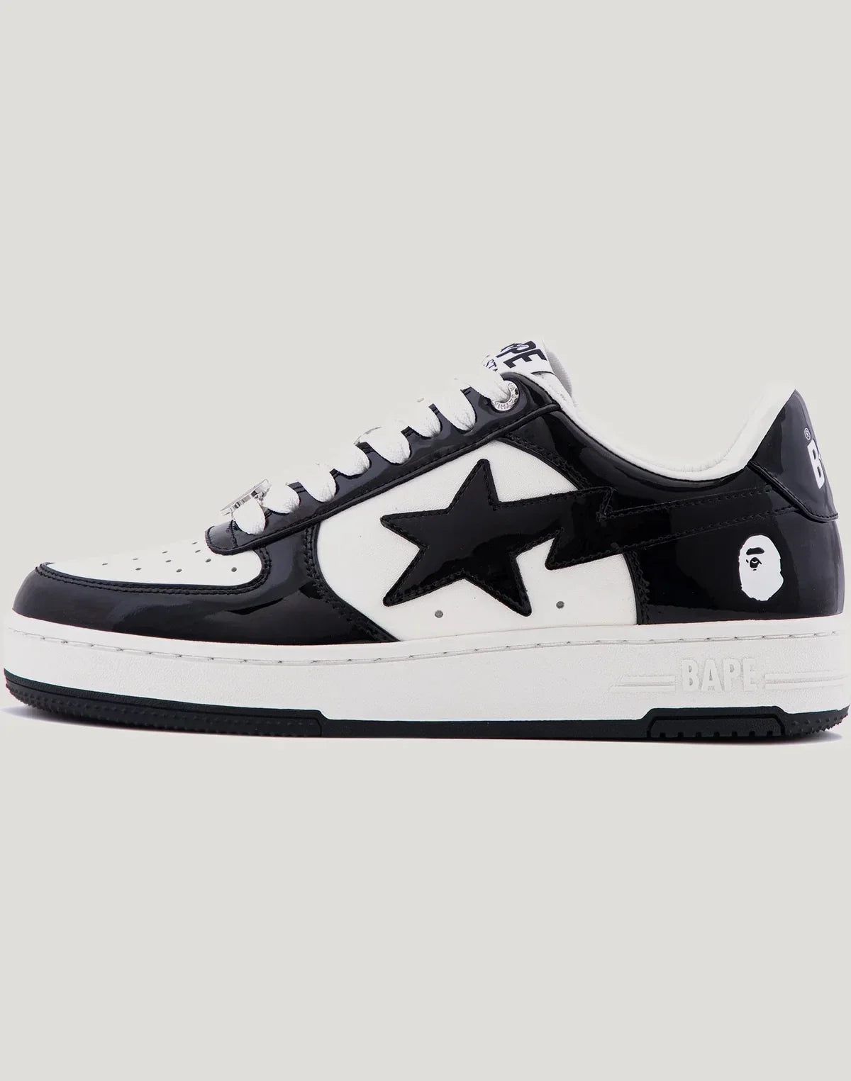 Men's Leather Low Top Sneakers - Black