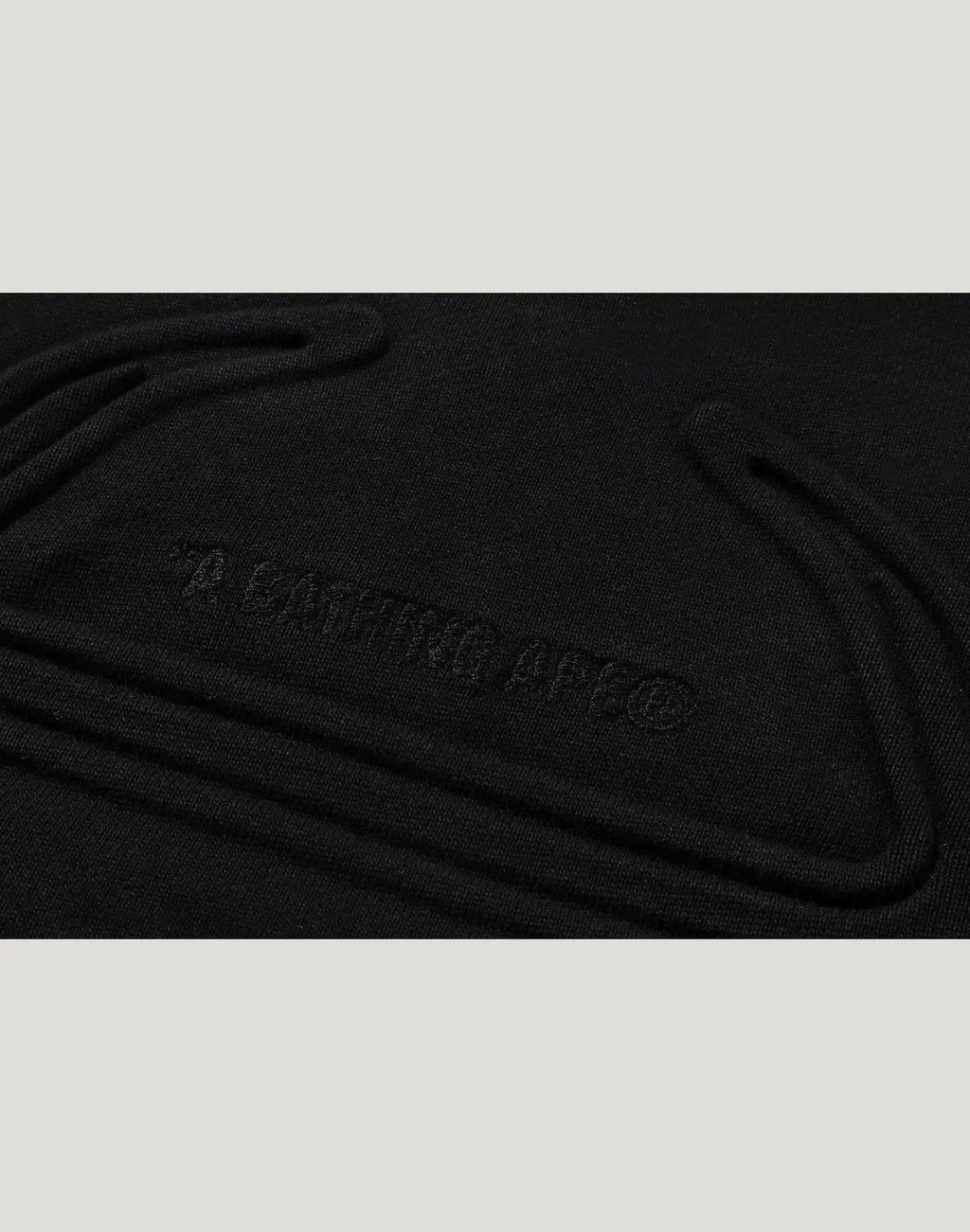 Padded Cropped Graphic Hoodie - Black