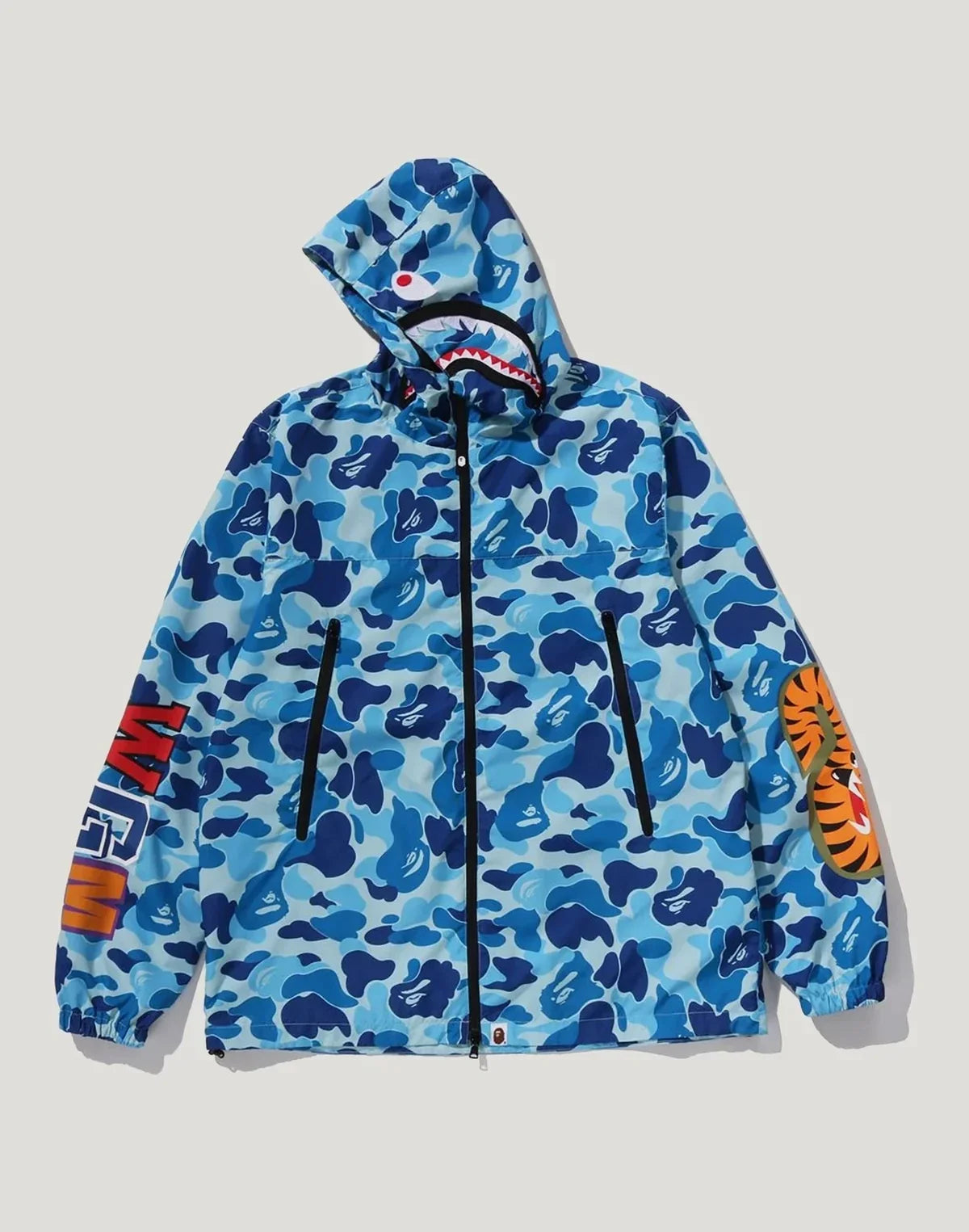 Camo Hooded Jacket - Blue