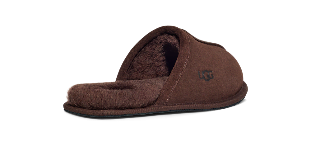 Men's Suede Open-Back Slipper - Brown