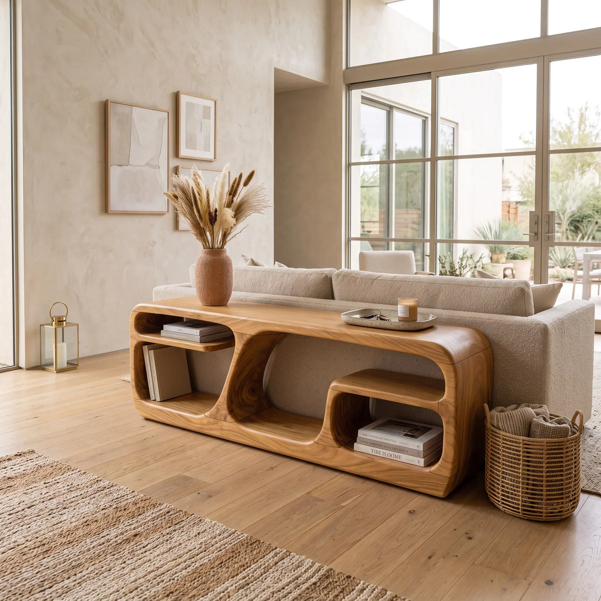 Organic Loop Base Console For Modern Living Room
