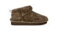 Women's Fluffy Ultra-Short Sheepskin Boot - Black