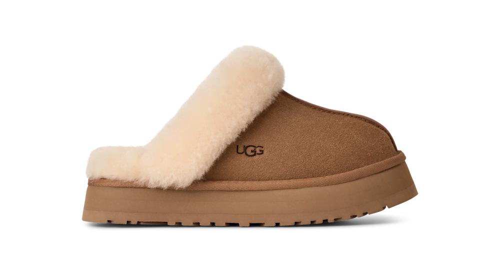 Women's Suede Platform Slipper - Brown