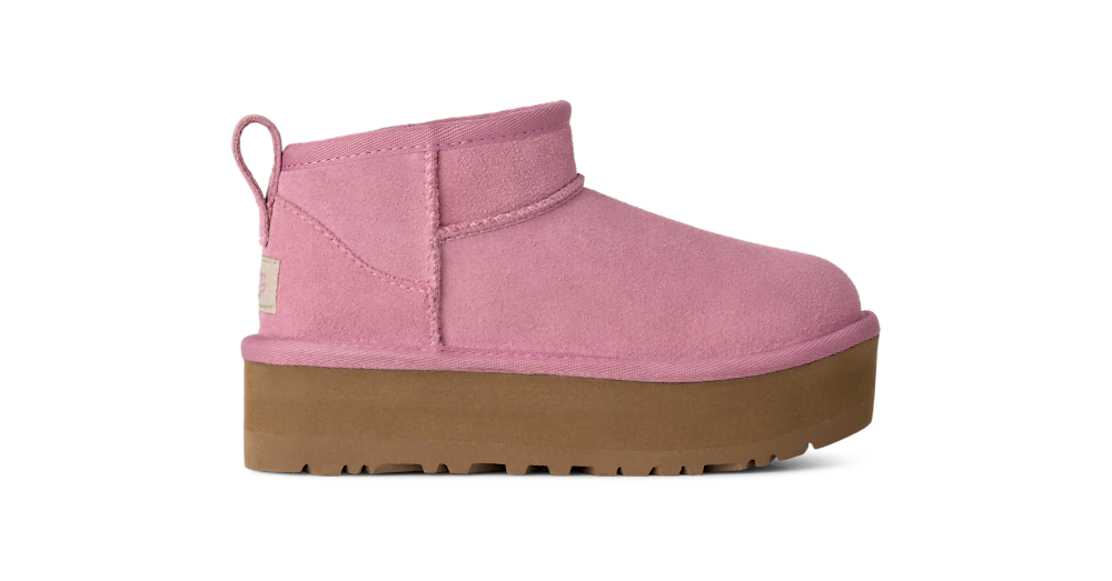 Kids' Suede Platform Ankle Boot - Sand
